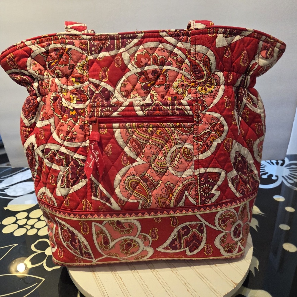 Vera Bradley Retired Pattern Rosie‎ Posies Printed Cinch Top Tote Purse Large